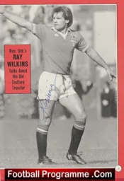 Manchester United Ray Wilkins Autograph Signed Picture Man Utd