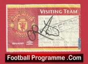Manchester United v Arsenal 1999 – Treble Season Ticket Signed