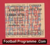 Everton v Leeds United 1968 – FA Cup Semi Final Old Trafford Ticket