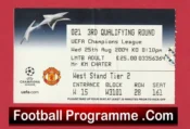 Manchester United v Dinamo Bucharest 2004 – Football Ticket