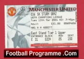 Manchester United v Sturm Graz 2001 – Match Ticket