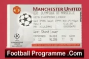 Manchester United v Olympique Marseille 1999 – Match Ticket