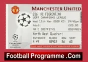 Manchester United v Fiorentina 2000 – Football Ticket