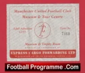 Manchester United Museum Visitors Centre Football Ticket Early 1980s