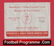 Manchester United Museum Visitors Centre Football Ticket Early 1980s