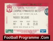 Liverpool v Manchester United 1999 – Match Ticket