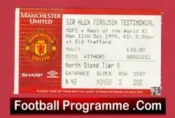 Manchester United Alex Ferguson Testimonial Benefit Ticket 1999