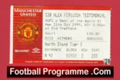 Manchester United Alex Ferguson Testimonial Benefit Ticket 1999