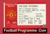 Manchester United v Glasgow Celtic 2001 – Ryan Giggs Testimonial Ticket