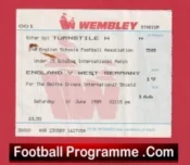 England v Germany 1989 – Ticket School Boys – RYAN GIGGS