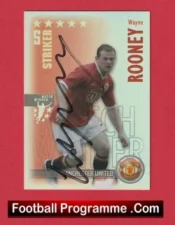 Manchester United Wayne Rooney Autograph Signed Football Card