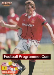 Manchester United Steve Bruce Signed Picture Man Utd