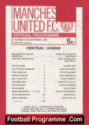 Manchester United v Newcastle United 1982 – Reserves Hughes Beardsley