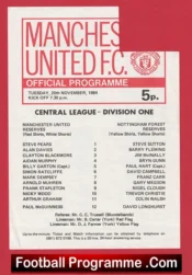 Manchester United v Nottingham Forest 1984 – Reserves Frank Stapleton