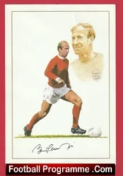 Manchester United Bobby Charlton Autograph Signed Picture Card
