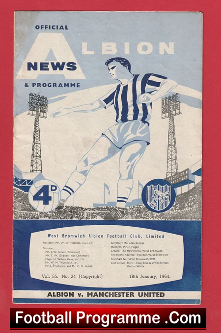 West Bromwich Albion v Manchester United 1964 Best Law Charlton Holy Trinity 1st - Image 2