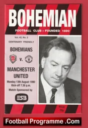 Bohemian v Manchester United 1990 – Pre Season Match Ireland Irish