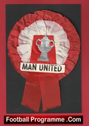 Manchester United Old Football Rosette 1970s Man Utd