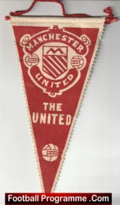 Manchester United Pennant Flag Man Utd 1960s
