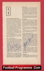 England 1966 World Cup Winners Alan Ball + Gordon Banks Signed