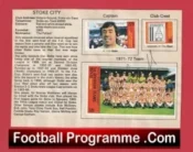 Stoke City Gordon Banks Signed Sun Newspaper Stickers Sheet 1971 – 1972