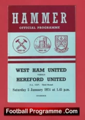 West Ham United v Hereford United 1974 – Bobby Moore Final Game