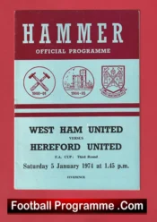 West Ham United v Hereford United 1974 – Bobby Moore Final Game