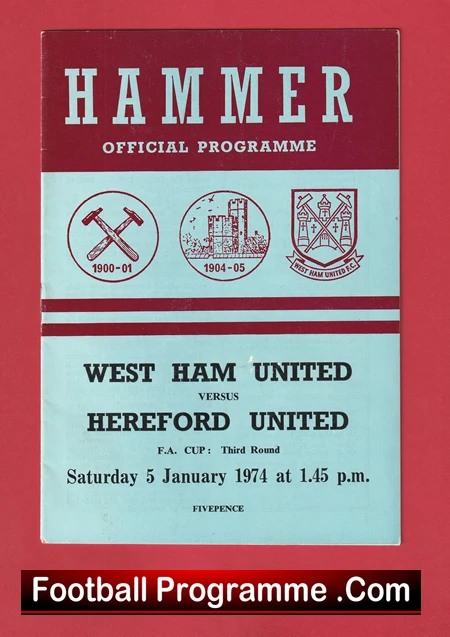 West Ham United v Hereford United 1974 - Bobby Moore Final Game - Image 2