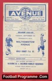 Walthamstow Avenue v Gold Coast FA 1951 – 1950s