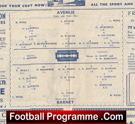 Walthamstow Avenue v Barnet 1947 - 1940s - Image 3