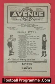 Leyton v Barnet 1947 – 1940s