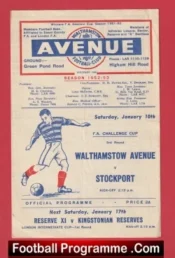 Walthamstow Avenue v Stockport County 1953 – FA Cup