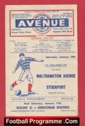 Walthamstow Avenue v Stockport County 1953 – FA Cup