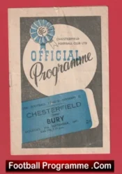 Chesterfield v Bury 1947 – 1940’s