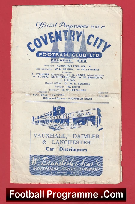 Coventry City v Walsall 1948 - to clear - Image 2