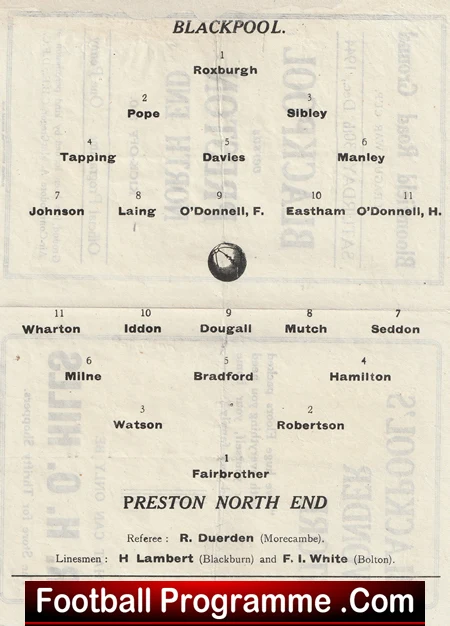 Blackpool v Preston 1944 - War Time Football - Image 3