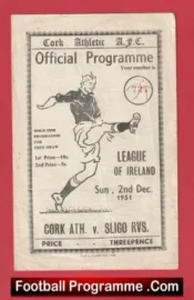 Cork Athletic v Sligo Rovers 1951 – Ireland Irish