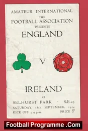 England v Ireland 1954 – Amateur International Crystal Palace