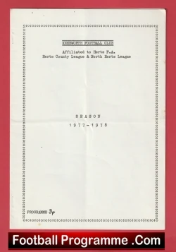 Front cover of a football programme for the 1977–1978 season, bordered by a dotted frame, with 'Football Programme .Com' at the bottom.