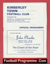 Kimberley Town v Ashby 1972