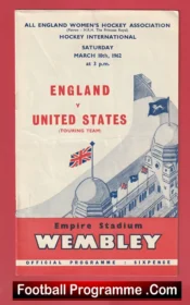 England Womens Hockey v USA 1962 – Wembley Plus Ticket