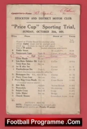 Stockton and District Motor Club – The Price Cup Trial 1931