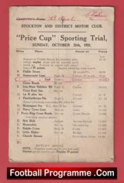 Stockton and District Motor Club – The Price Cup Trial 1931