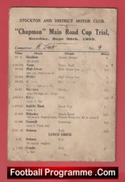 Stockton and District Motor Club – The Main Road Cup Trial 1932