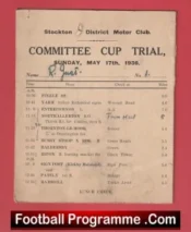 Stockton and District Motor Club – The Committe Cup Trial 1936