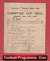 Stockton and District Motor Club – The Committe Cup Trial 1936