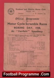Stockton and District Motor Club – Motor Cycle Scramble Races 1938