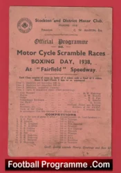 Stockton and District Motor Club – Motor Cycle Scramble Races 1938
