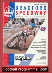 Bradford Speedway v Wolves Wolverhampton 1992