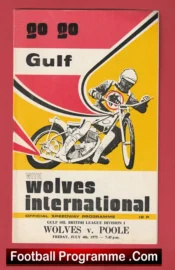 Wolves Wolverhampton Speedway v Poole 1975